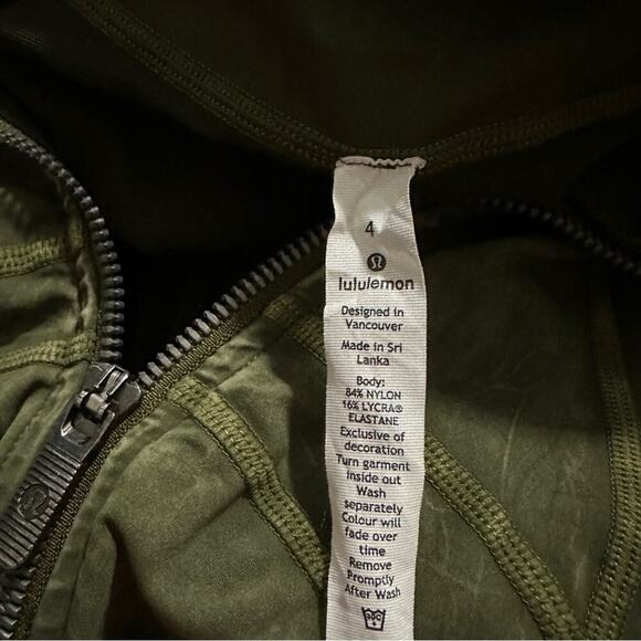 Lululemon Define Jacket *Ice Dye in Ice Wash‎ Moss Green Sz 4 - Picture 8 of 9